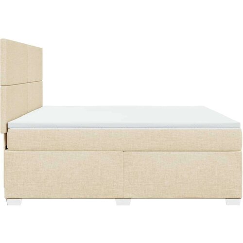 vidaXL Krevet s oprugama i madracem krem 180x200 cm od tkanine Cijene