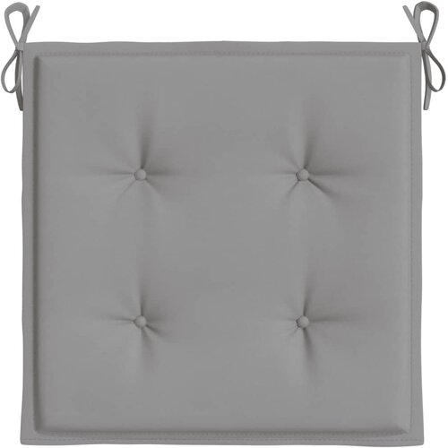  Jastuci za vrtne stolice 6 kom sivi 50 x 50 x 4 cm od tkanine Slike