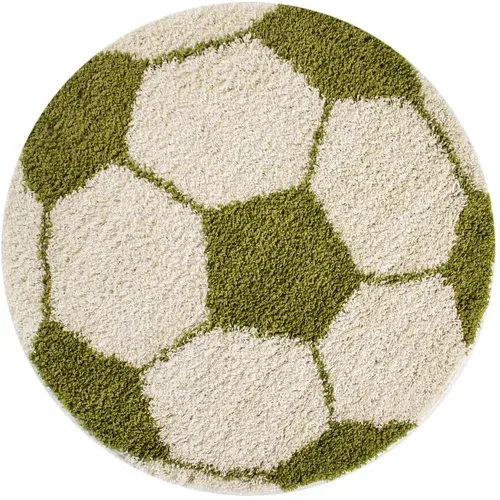 Ayyildiz Carpets Zelena/kremno bela otroška preproga ø 100 cm Fun – Ayyildiz Carpets Zelena/kremno bela otroška preproga ø 100 cm Fun –