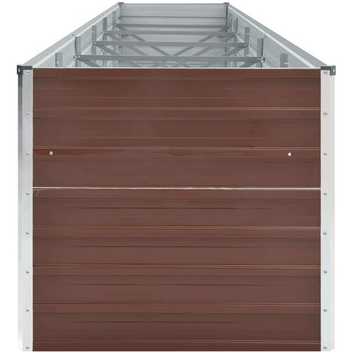VidaXL Povi&amp;scaron;ena vrtna gredica od pocinčanog čelika 480x80x77 cm smeđa Slike