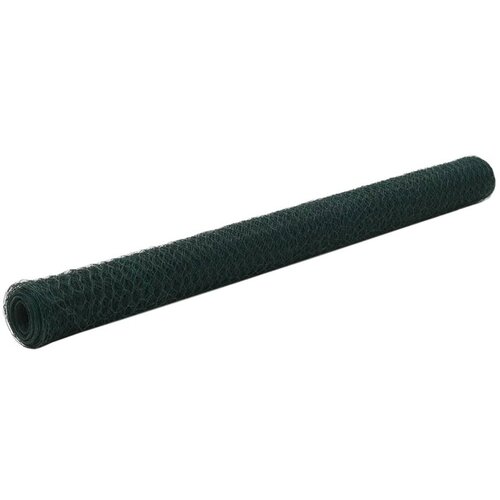 vidaXL Zicna mreza za ograjo jeklo s PVC oblogo 25x1,5 m zel Cene