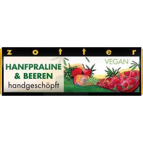 Zotter Schokoladen Bio čokolada Choco Minis - &amp;quot;Konopljina pralina in jagodičevje&amp;quot;, VEGAN - 20 g Slike