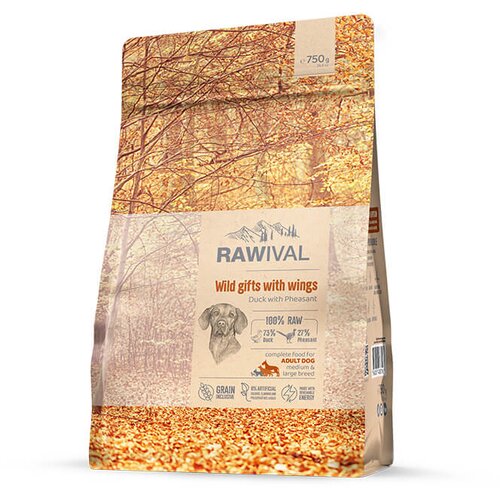 Craftia RAWIVAL Wild Gifts with Wings Adult Dog Medium & Large Breed - pačetina i fazan za odrasle pse (750g, 2,5kg, 10kg) 750g Cene