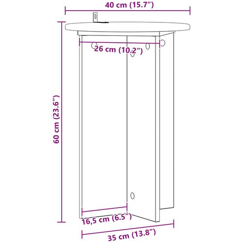  Stalak za biljke 2 pcs Betonska siva &amp;Oslash;40 x 60 cm Slike