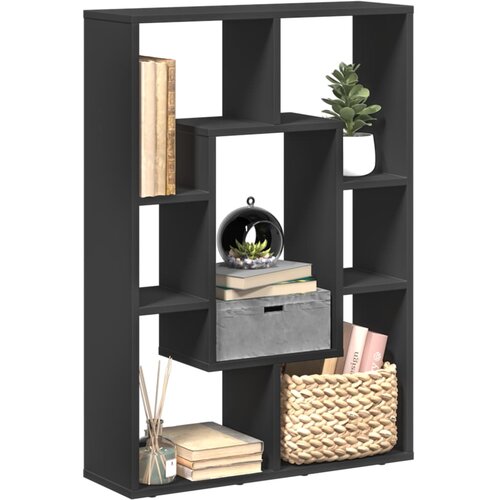 VidaXL Knjižna omara črna 63x20x90 cm inženirski les Slike