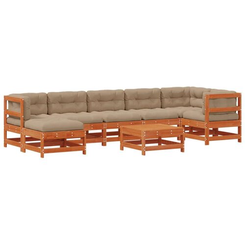  Set lounge namje&amp;scaron;taja za vrt 8 pcs Vo&amp;scaron;tanosmeđa Slike