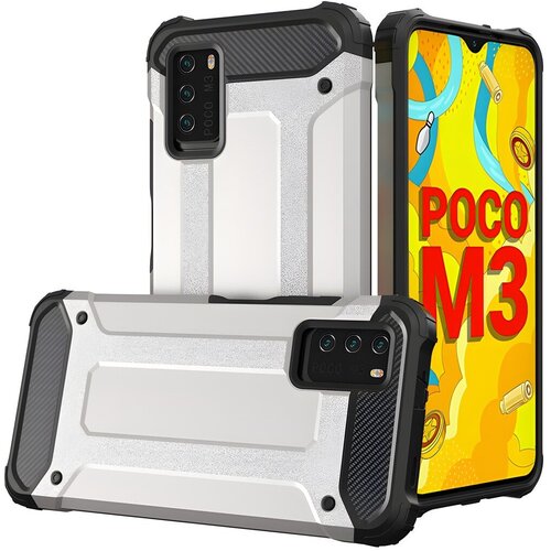  Futrola Hybrid Armor za Xiaomi Redmi Note 10 5G/Poco M3 Pro - Srebrna KP10257 Cene