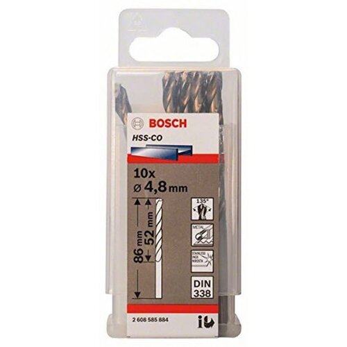Bosch burgija za metal HSS-Co, din 338 4,8 x 52 x 86 mm, 1 komad ( 2608585884. ) Cene