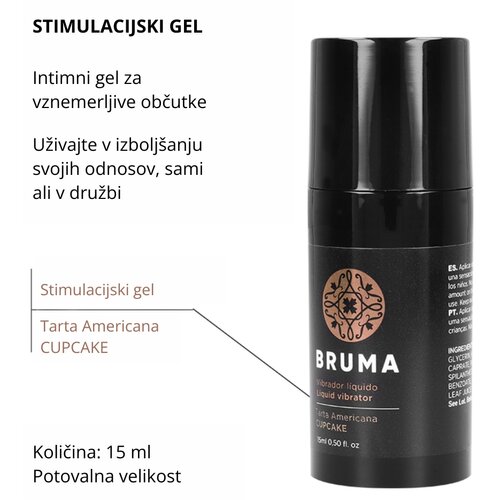 Bruma Stimulacijski Gel Ultra Sliding Cupcake Slike