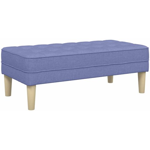  Klupa s jastukom Traper plava 113 x 57 x 39 cm tkanina Slike