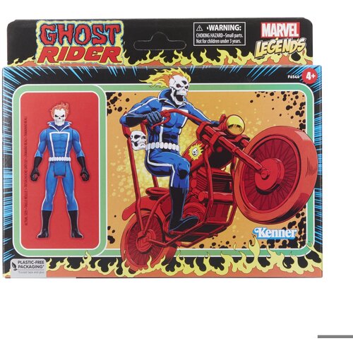 Hasbro Marvel Legends Series Retro 375 Zbirka Ghost Rider 9,5 CM akcijske figure, vključuje vozilo, večbarvno, F6544, (21255746) Cene