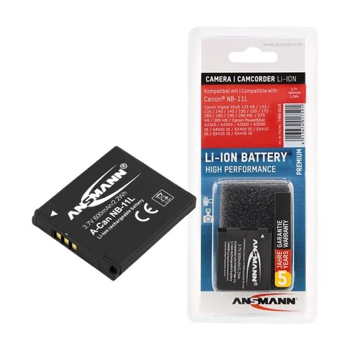 Ansmann Baterija Li-Ion za Canon kamere A-Can NB 11L, 3.7 V, 600 mAh Slike