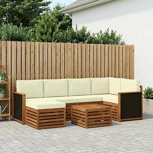  Set vanjskih sofa 6 kom. Prirodna i krem Cijene