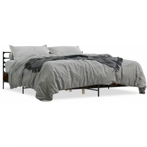  Okvir kreveta boja hrasta 180x20 cm konstruirano drvo i metal