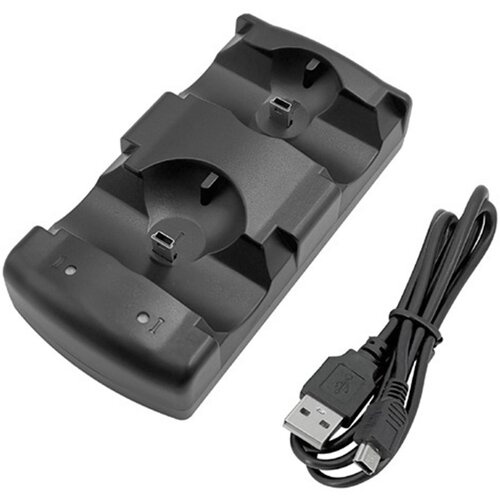 Venisymlis Polnilna postaja za krmilnik Playstation 3 Polnilna postaja 2 v 1 z LED svetlobnim indikatorjem, združljiva s krmilnikom Playstation PS3/MOVE, (22059787) Cene