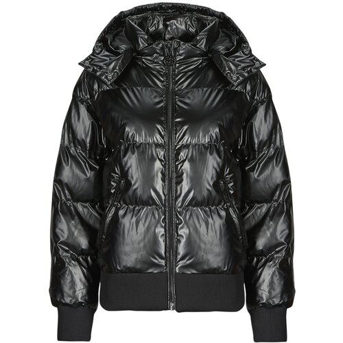 Guess BICE METALLIC HOODIE PUFFER Crna Cijene