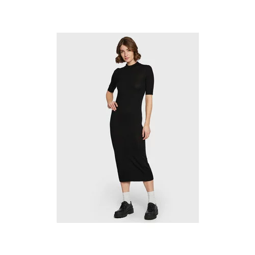 Calvin Klein Pletena obleka Extra Fine K20K205035 Črna Slim Fit