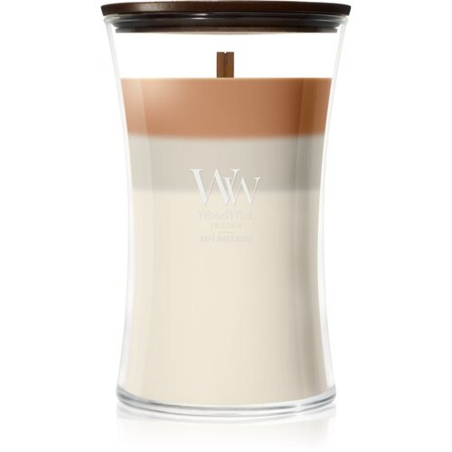 WoodWick Trilogy Caf&amp;eacute; Macchiato mirisna svijeća s drvenim fitiljem 610 g Slike