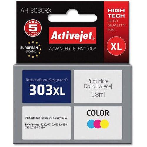 Activejet barvno crnilo HP 303XL, T6N03AE, AH-303CRX Slike