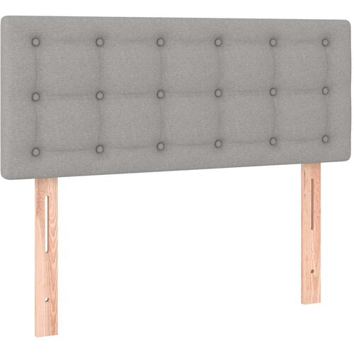  Krevet s oprugama i madracem svjetlosivi 100x200 cm od tkanine Slike