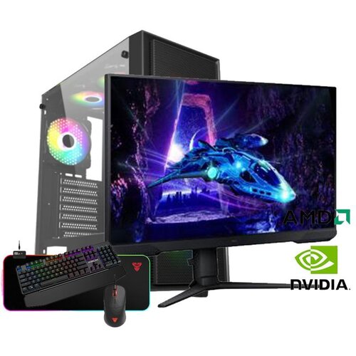  Gaming računar Ryzen 5 5600X, RTX 3050 6GB i Monitor Samsung LS32DG302EUXEN i Krux Meteor, Fantech UX3, Fantech MPR800S Firefly Cijene