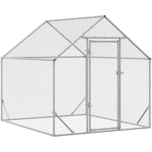 vidaXL Kletka za pi&scaron;čance srebrna 400x170x177cm Cinkana jeklena, (5000204334) Cene