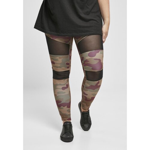 Urban Classics Ladies Camo Tech Mesh Leggings Redwood Camo Cene