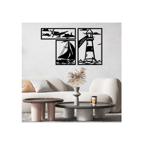 Wallity Zidna dekoracija Abadda, 72x43cm, Crna Cijene
