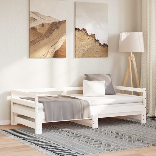  Dnevni krevet na izvlačenje bez madraca bijeli 90x190 cm Cene