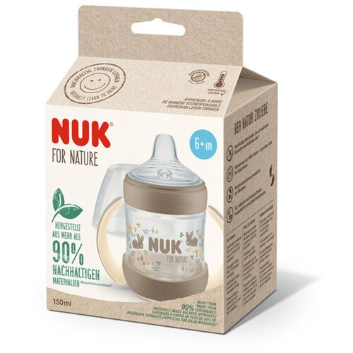 Nuk steklenička plastična z vgrajenim temp. indikatorjem in silikonskim nastavkom, 150 ml, 6m+ MULTICOLOR Cene