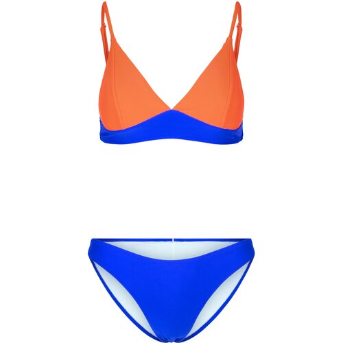 CUPSHE Ženski dvodelni kupaći D114 plavo-narandžasti Slike