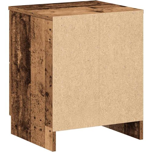  Noćni ormarić s 2 ladice staro drvo 40x36x50 cm Slike