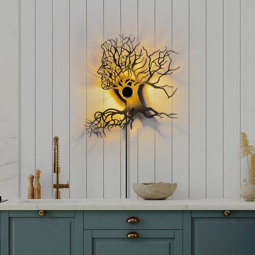 Opviq tree man black wall lamp Cene