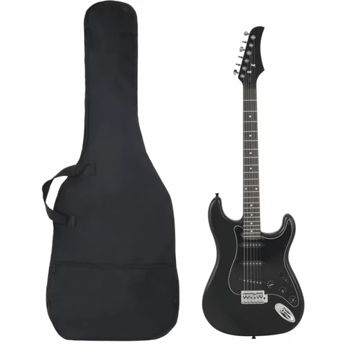 Električna gitara za početnike s torbom crna 4/4 39 "