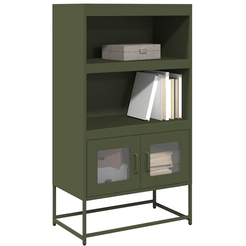 vidaXL Highboard Olive Green 68x39x123 cm Jeklo Cene