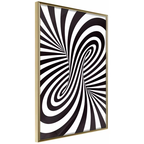  Poster - Black and White Swirl 40x60