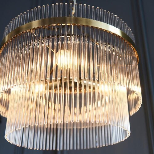  Endon 99167 - Luster na lancu MARIETTA 3xE14/7W/230V mesing/proziran Slike