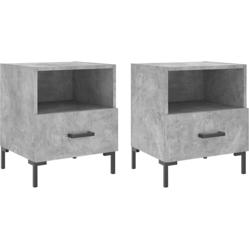 Maison Chic Dvo delni komplet Nočne omarice - Nočne mize betonsko siva 40x35x47,5 cm inženirski les, (21689755) Cene