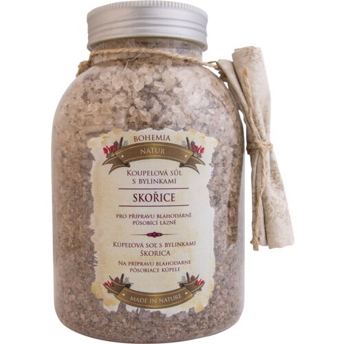 Bohemia Gifts & Cosmetics Bohemia Natur sol za kopel z zelišči za sprostitev notranje napetosti cimet in akacija 1200 g Cene
