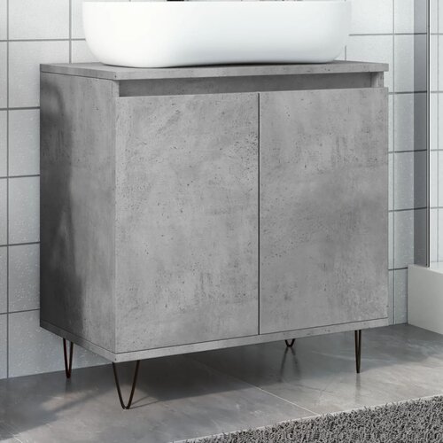 vidaXL Kopalniška omarica betonsko siva 58x33x60 cm inženirski les Cene