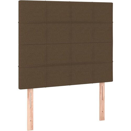 Maison Chic Posteljno vzglavje - Vzglavna omarica 2 kosa temno rjavo 90x5x78/88 cm blago, (22077587) Slike