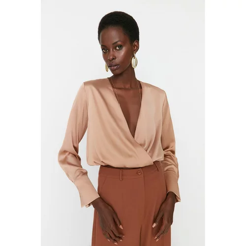 Trendyol Mink Double Breasted Blouse