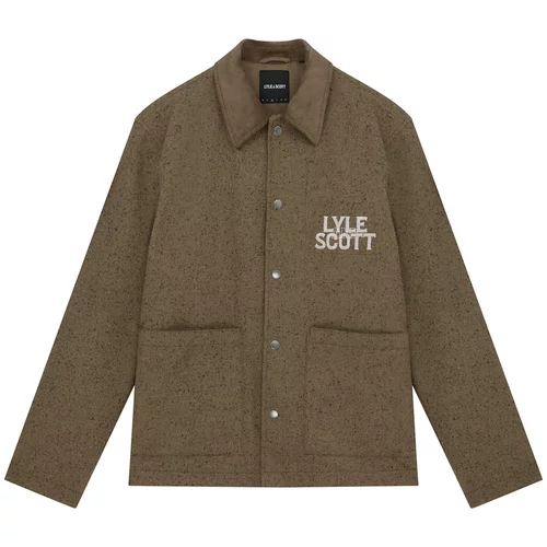 Lyle & Scott Prijelazna jakna svijetlosmeđa / antracit siva / bijela