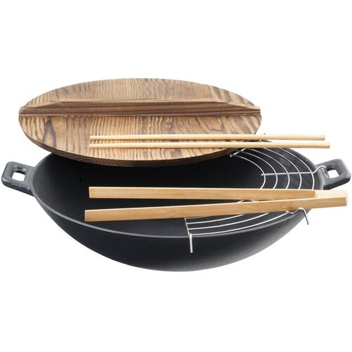 Eva Vok z lesenim pokrovom in dodatki 36cm, set 6 kos, ghisa Cene