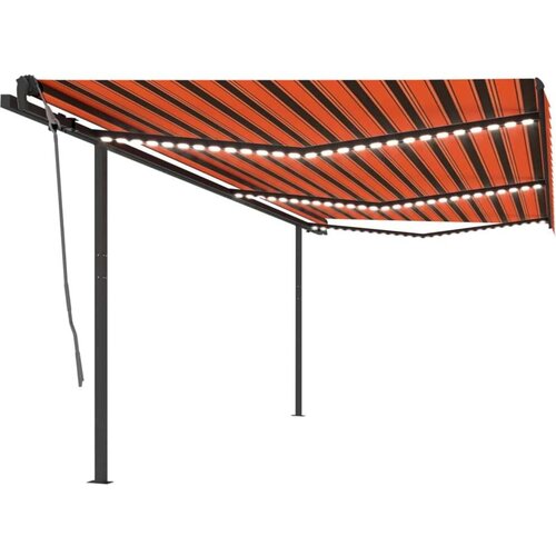  Tenda na ručno uvlačenje LED 6 x 3 5 m narančasto-smeđa Slike
