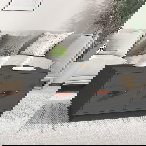 vidaXL Stolić za kavu sivi 60 x 53 x 35 cm od masivne borovine Cene