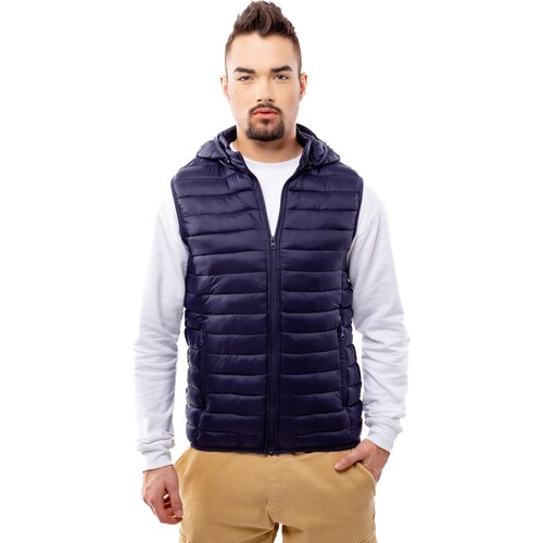 Glano Men&amp;#039;s quilted vest - dark blue Slike
