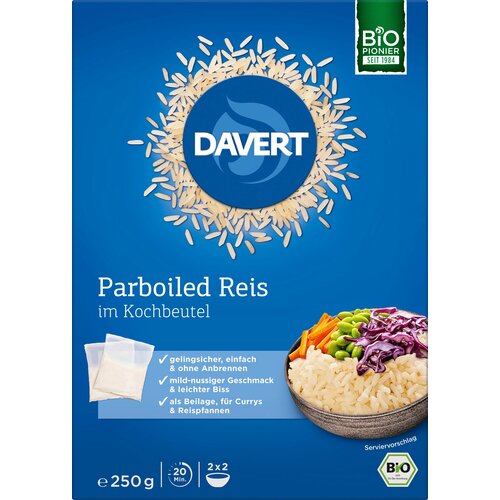 Davert Bio parboiled riža u vrećici za kuhanje - 250 g Cijene