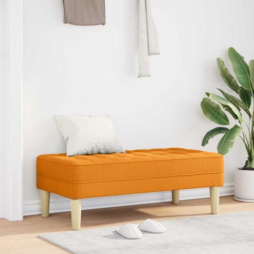  Klupa s jastukom Tamno žuta 113 x 57 x 39 cm tkanina Cene