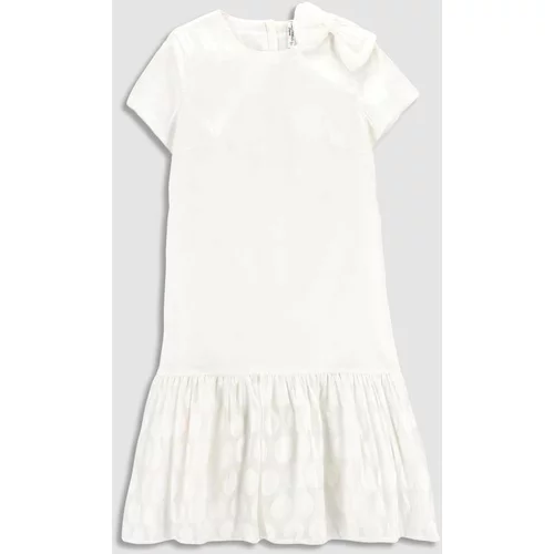 Coccodrillo Dječja haljina boja: bijela, mini, ravna